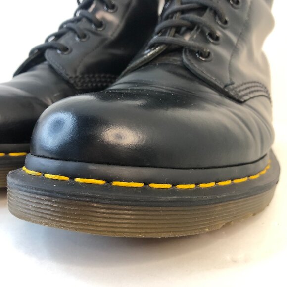 Dr. Martens 1490 Vintage 10-Eyelet Boots in Black Smooth Leather Sz. M/8, W/9.5 - Picture 5 of 16